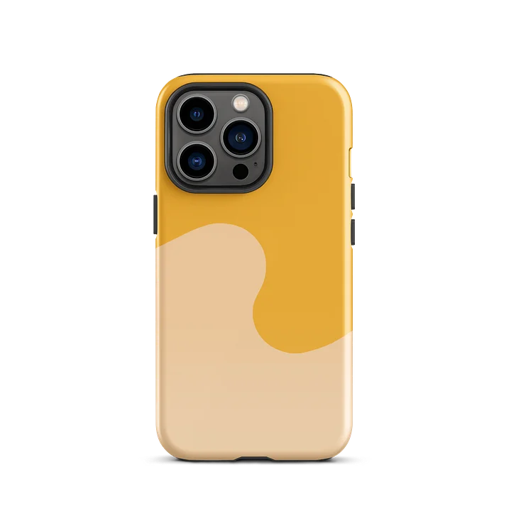 Orange Honey Cream Minimal Wave iPhone Case product image (1)