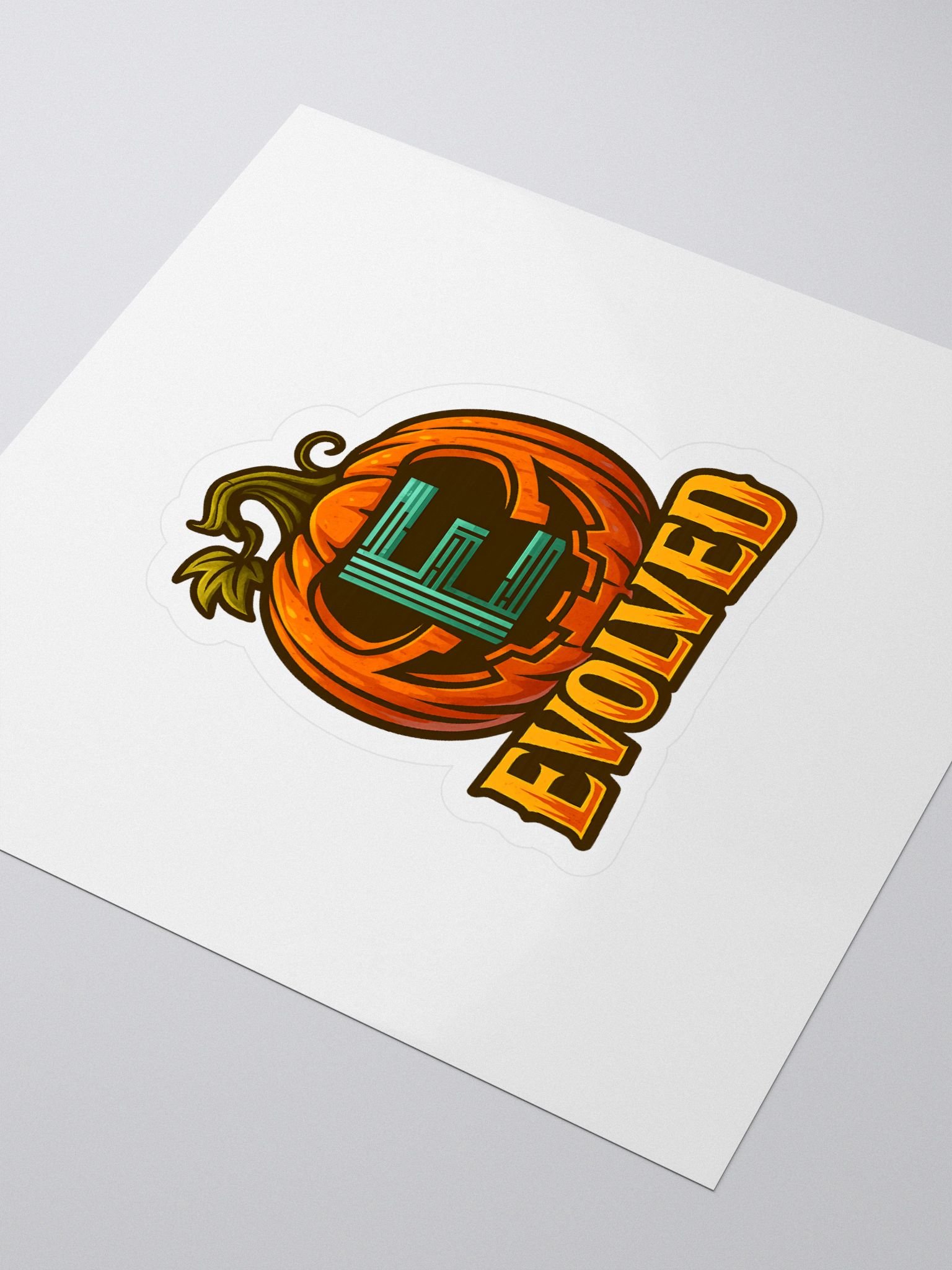 Evolved Pumpkin Kiss Cut Stickers product image (3)