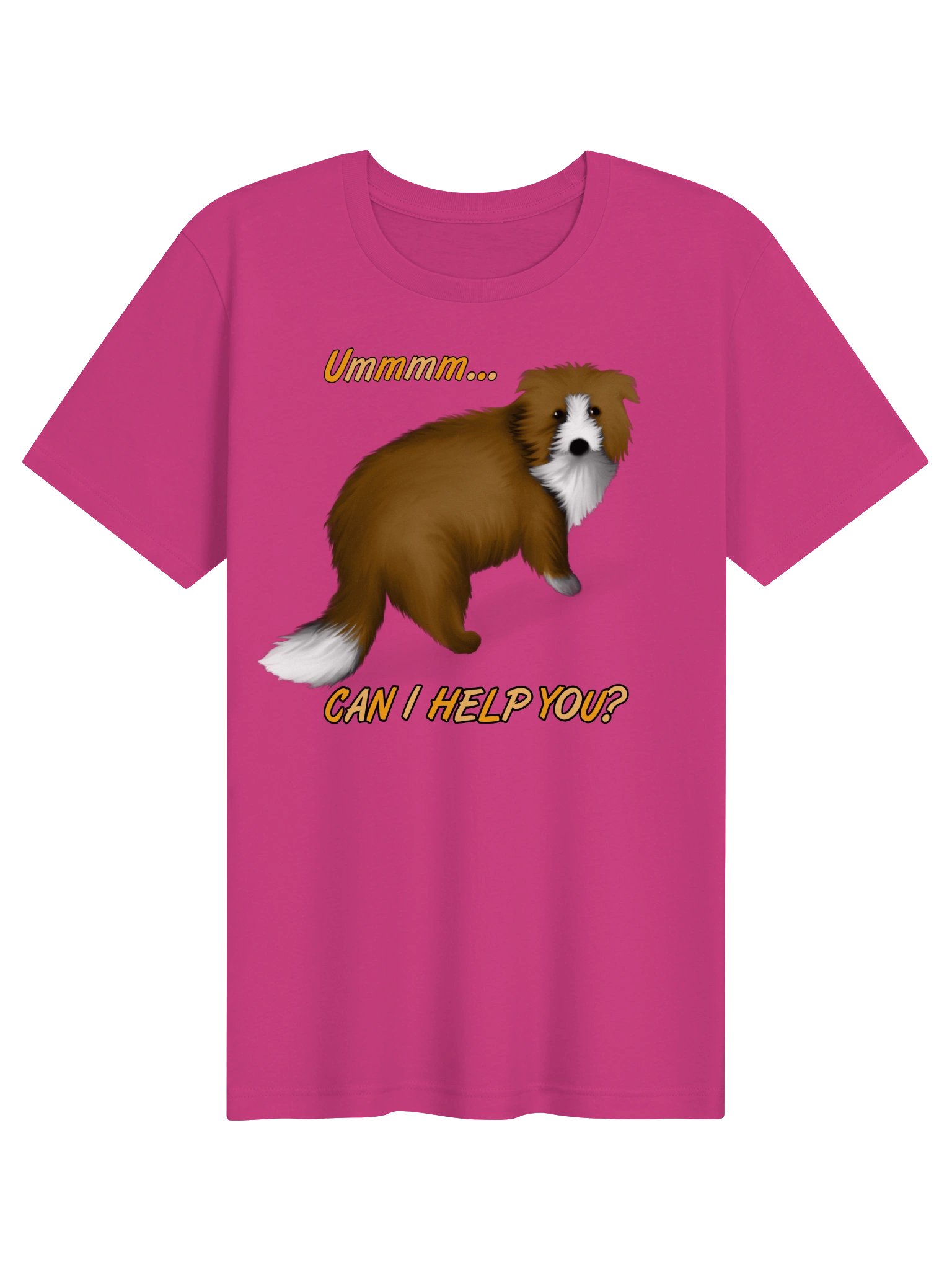 Dog "Ummm... Can I Help You?" T-Shirt. Unisex Bella+Canvas Supersoft T-Shirt product image (1)
