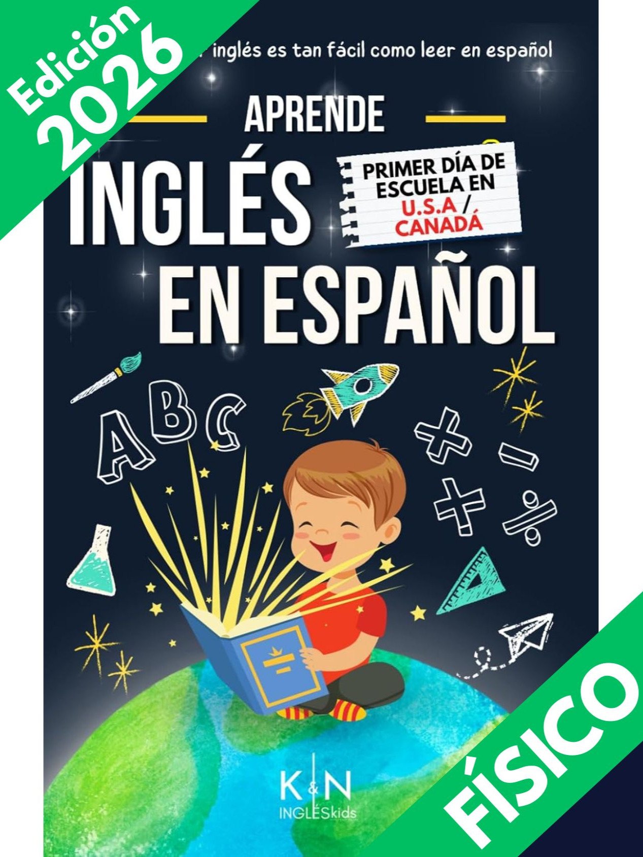 Libro de inglés con pronunciación - PRIMER DÍA DE ESCUELA - libro de inglés básico para niños estudiantes inmigrantes/ extranjeros product image (1)