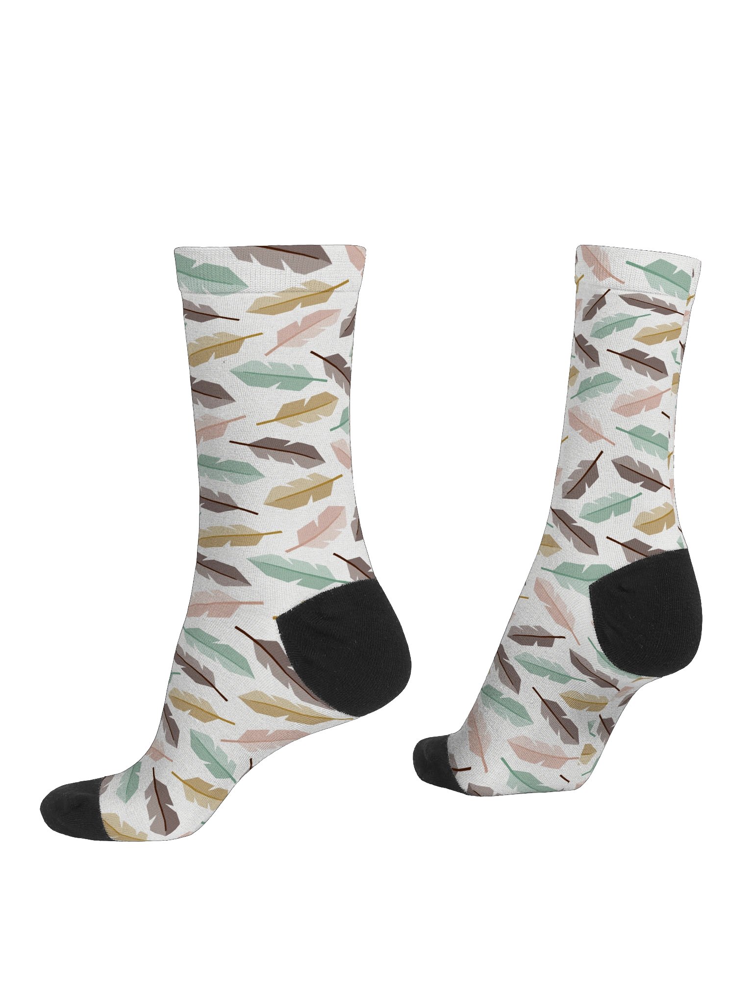 Mid-Century Modern Feathers Premium Sustainable Crew Socks product image (4)