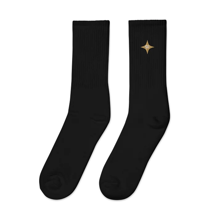 F&F Star Embroidered Crew Socks (GLD) product image (2)