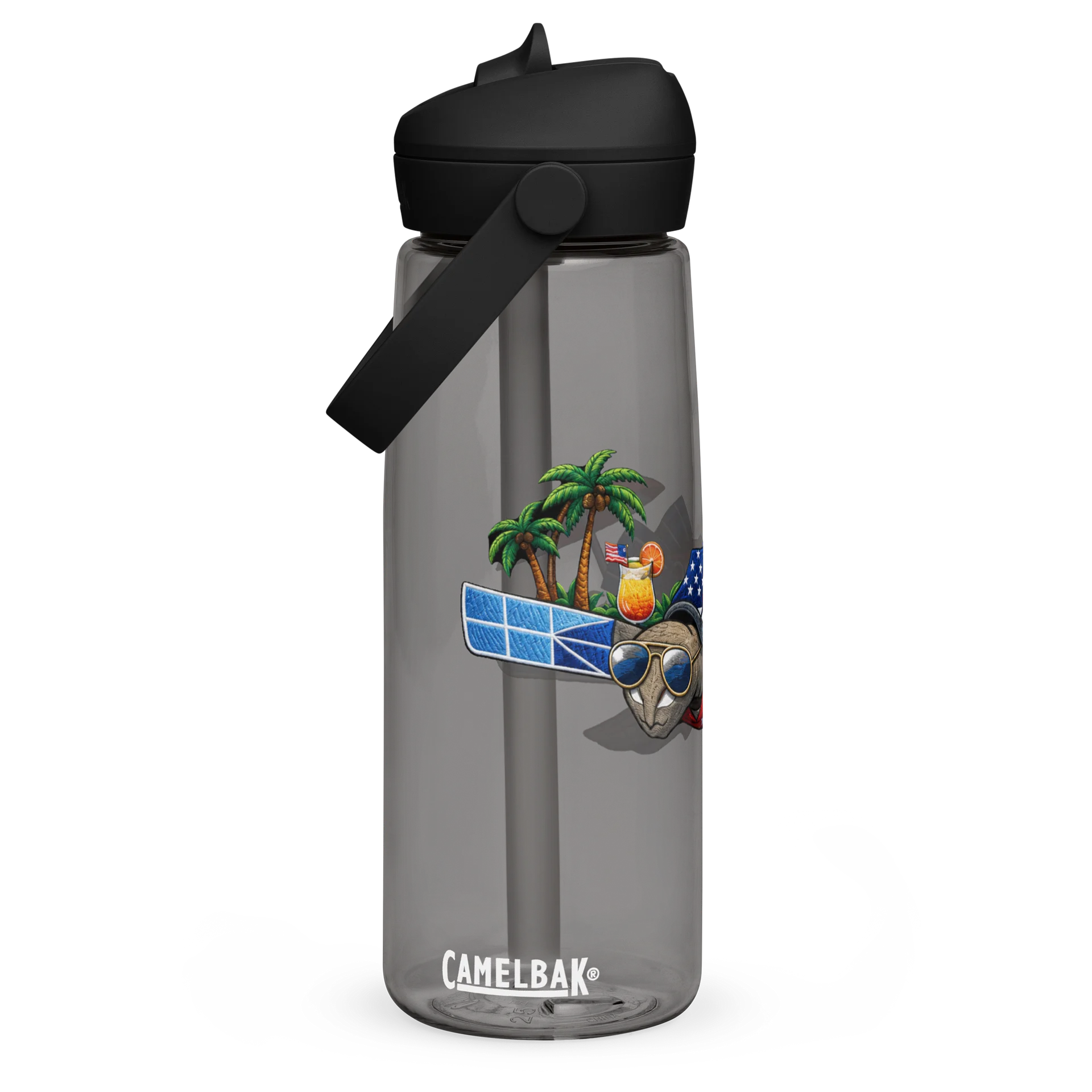 Turtle Flip Straw Bottle product image (2)