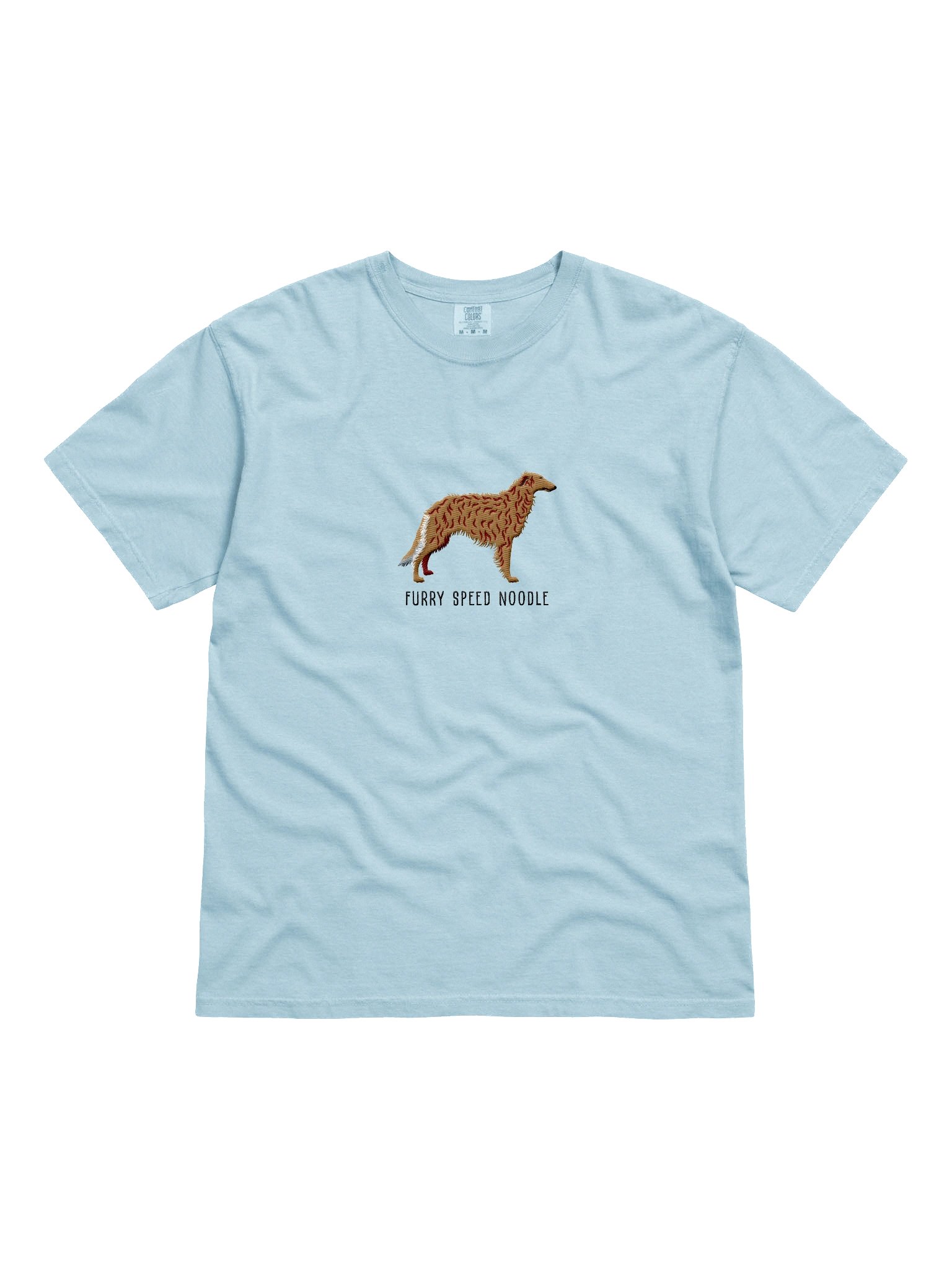 Furry Speed Noodle T-Shirt(Embroidered) of a Borzoi(Brown) product image (4)
