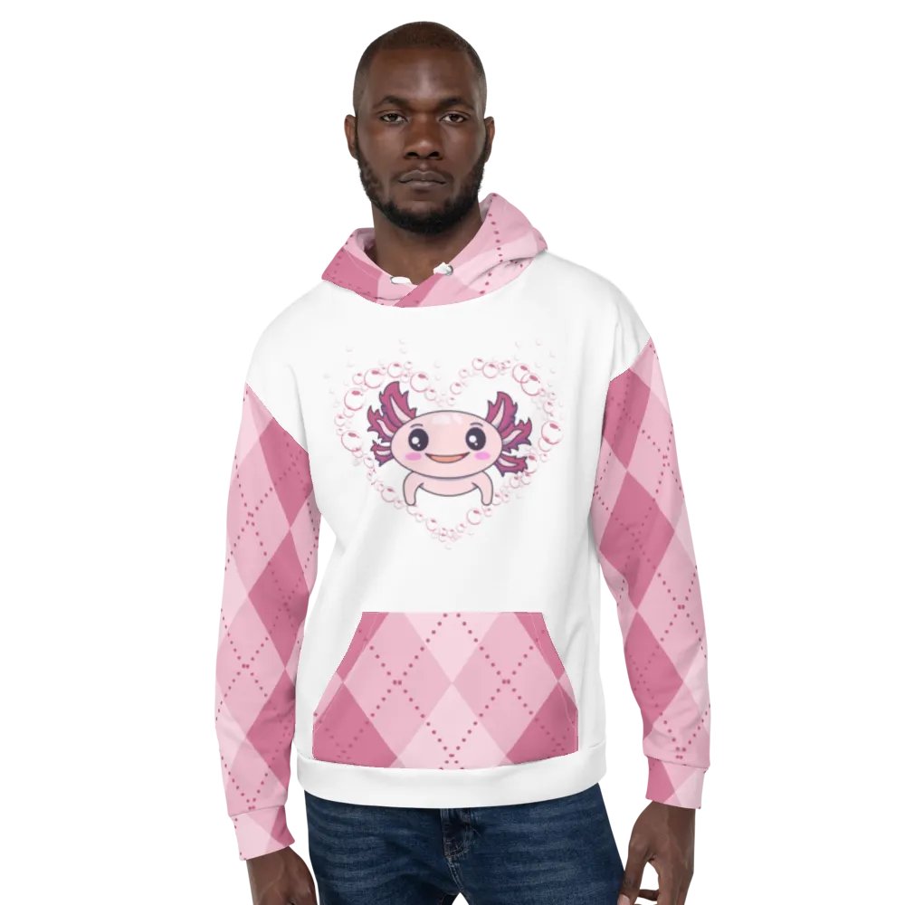 Pink And White Axolotl Hoodie product image (7)