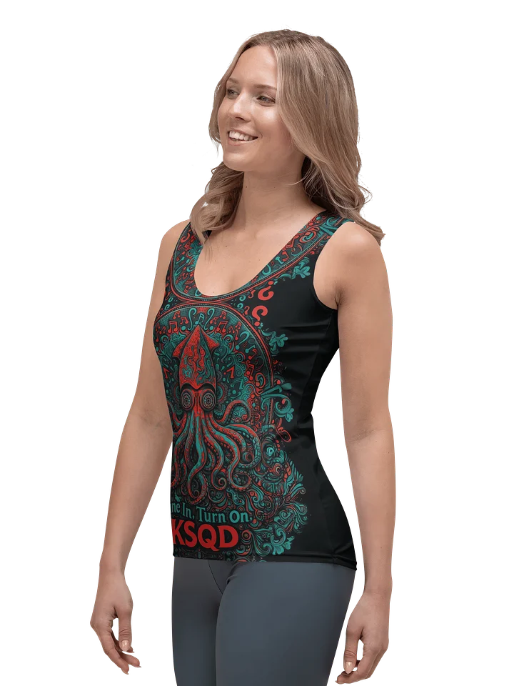 KSQD Psychedelic Squid Women’s Tank Top – “Tune In. Turn On.” Edition product image (2)