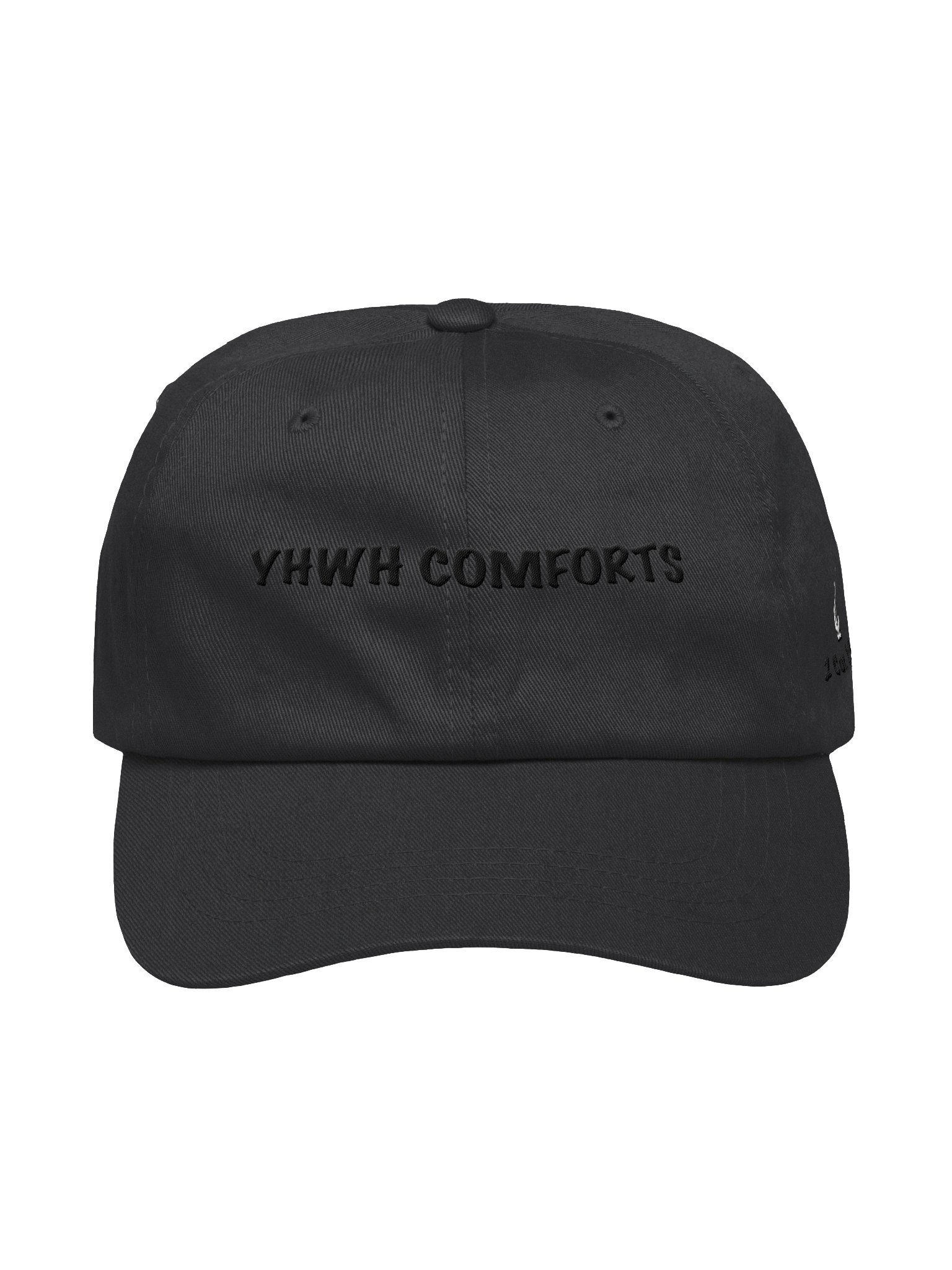 YHWH Comforts Black Thread Hat product image (1)