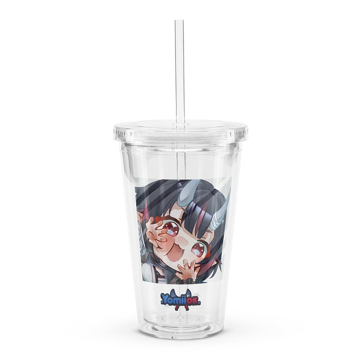 Hydrate Please YomiiOK Double Wall Clear Plastic Tumbler (16 oz) product image (1)