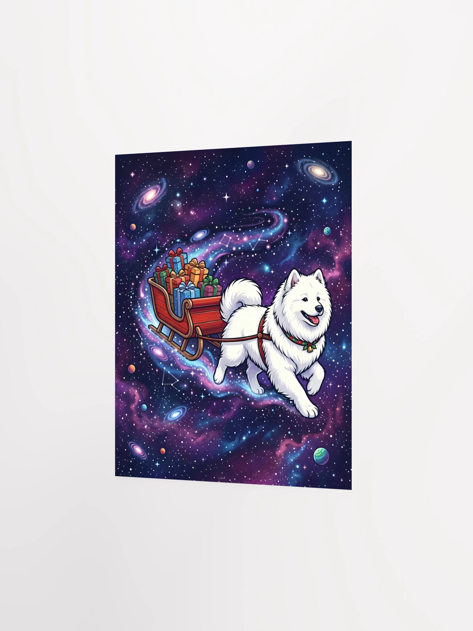 Space Sleigh Samoyed Poster product image (26)