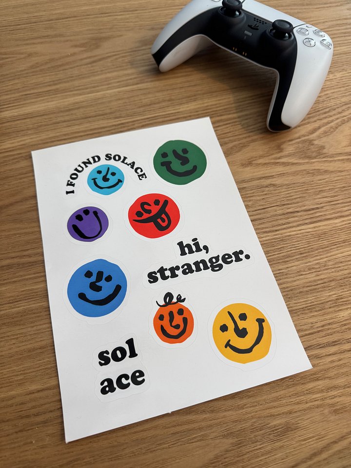 finding solace sticker sheet product image (2)
