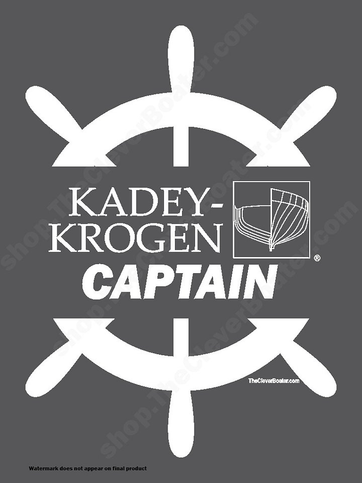 Kadey-Krogen Captain - T-Shirt - Dark Shirt w/White Logo product image (2)