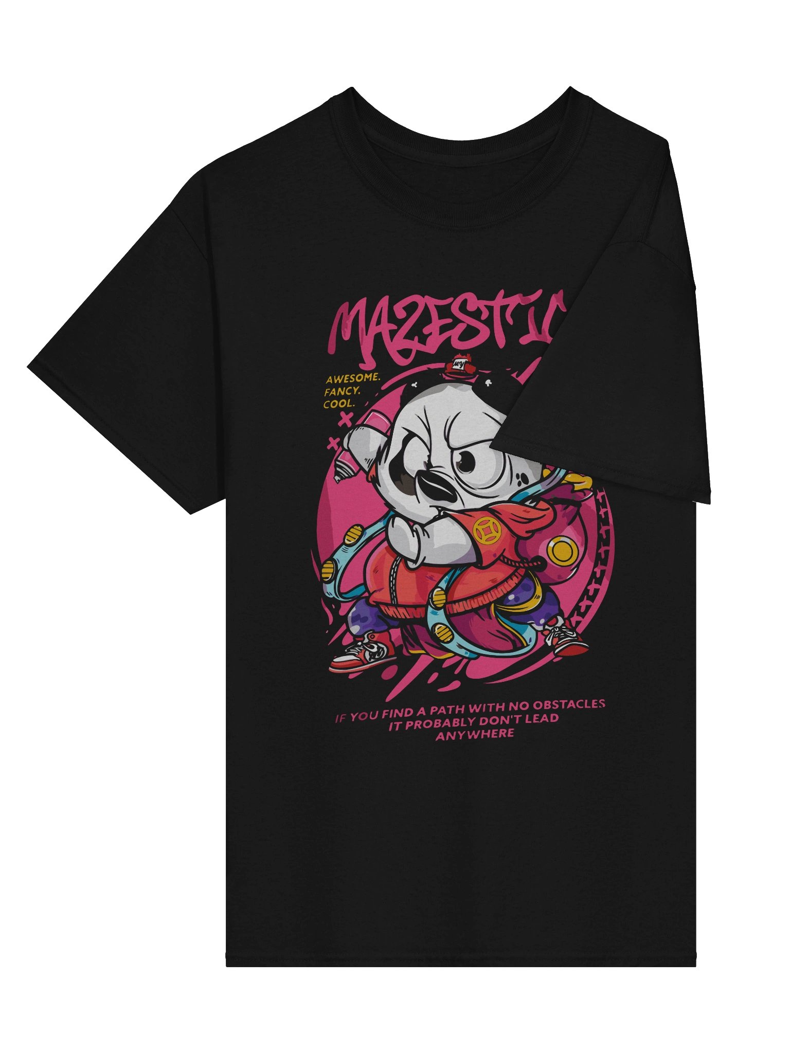 Dynamic Panda Streetwear Tee - Unisex T-Shirt – Premium Printed T-Shirt for Everyday Casual & Streetwear product image (3)