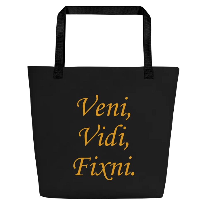 "I came, I saw, I crafted" - Trappers Lodge Shopping Tote in Black product image (1)