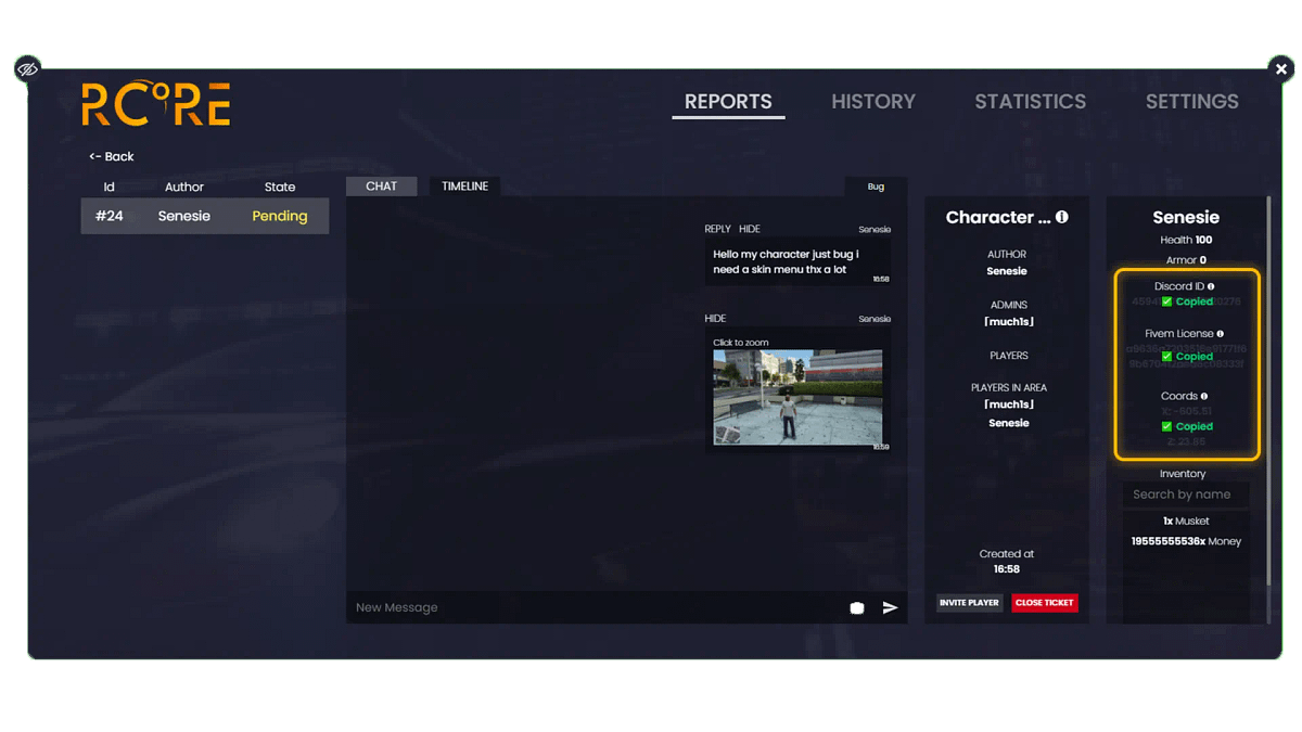 FiveM Advanced Reports [ QB/ ESX / QBOX ] | V-STORE BY FIVE X