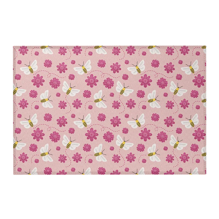 Little Pink Bees Area Rug product image (2)