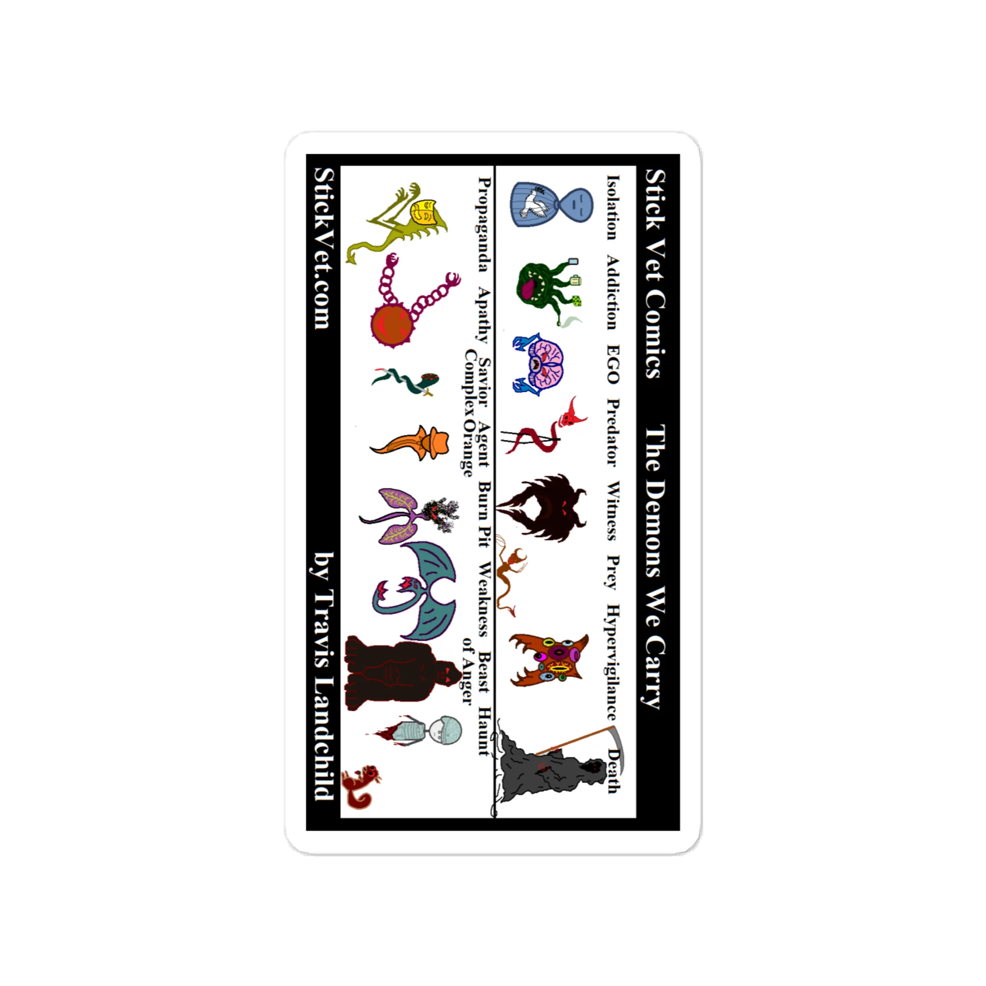 The Demons We Carry Comic Decal product image (1)