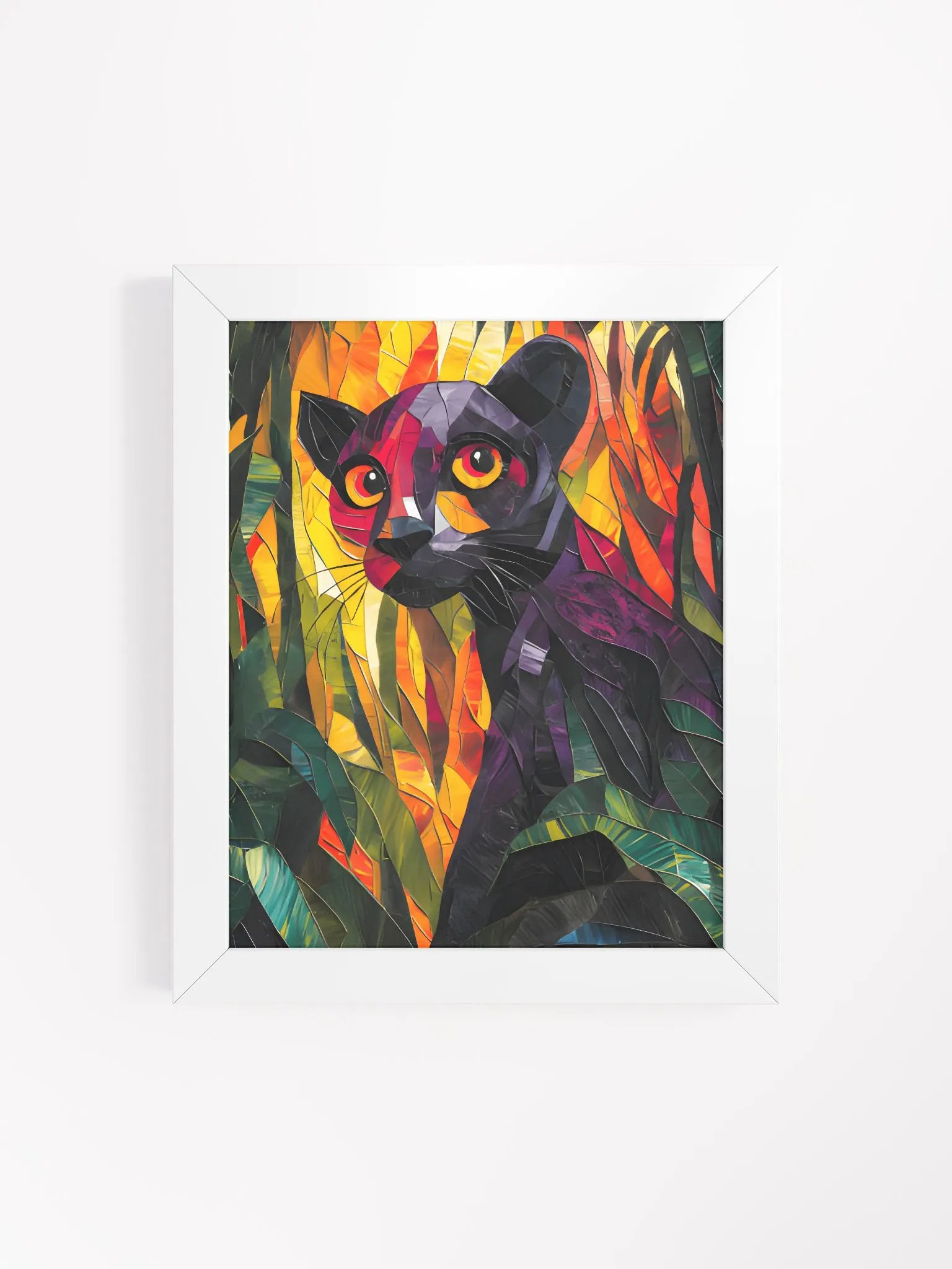 Framed wall art, titled 'Mrs Purple, the panther' product image (15)