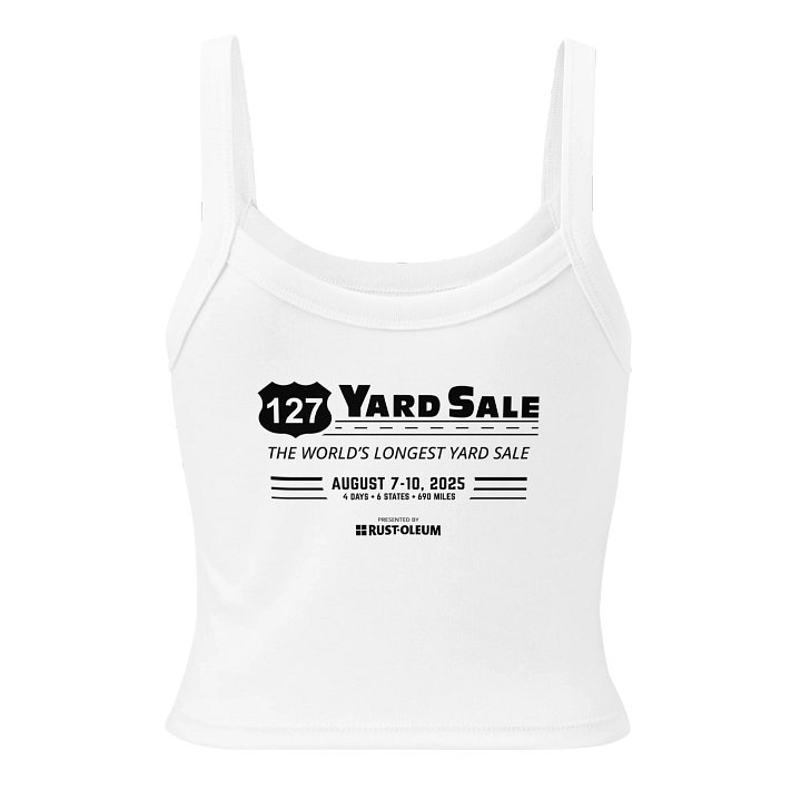 127 Yard Sale (2025) Vintage - Bella+Canvas Women's Micro-Rib Tank Top - White product image (2)