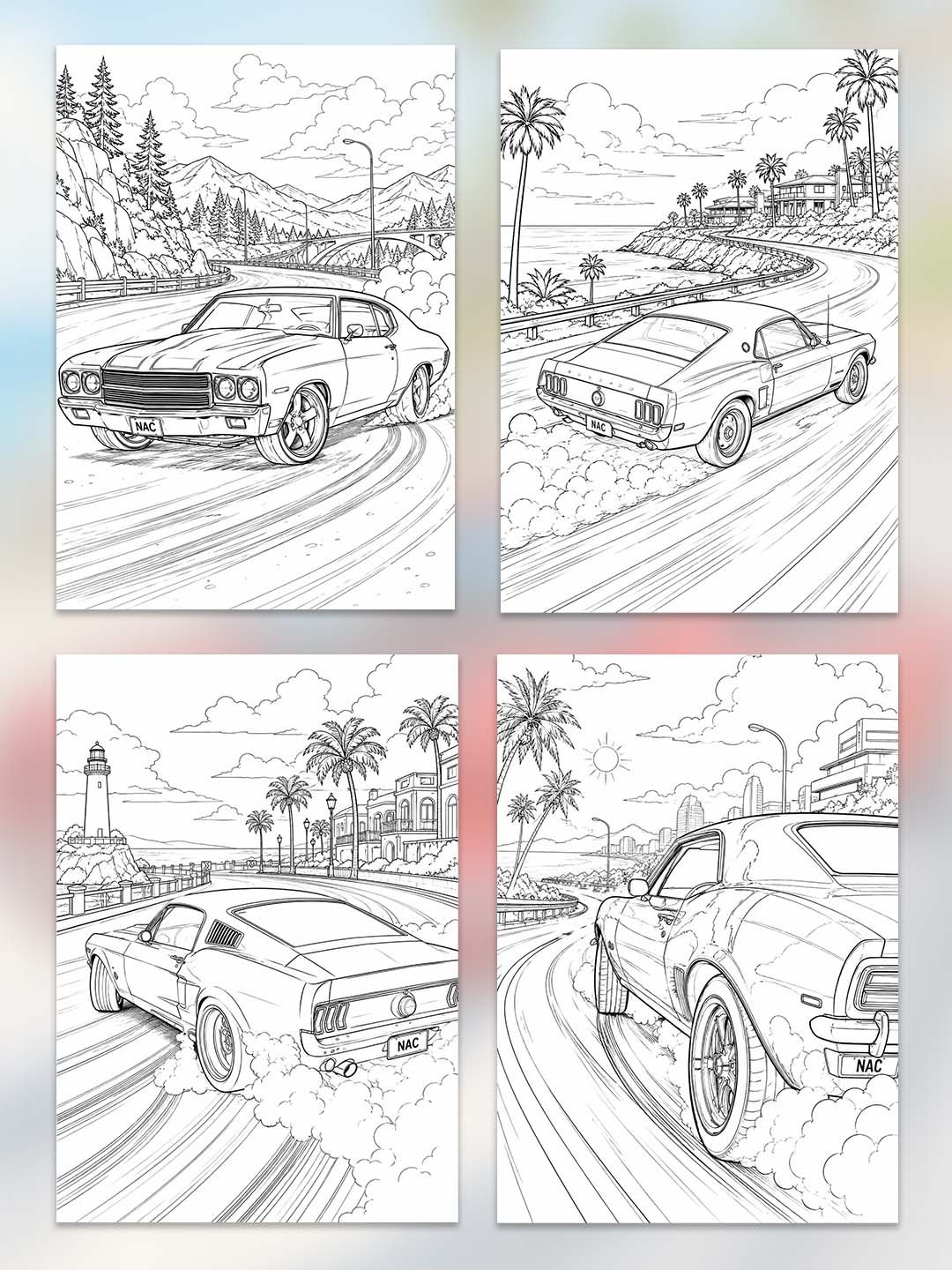 Muscle Car Coloring Pages – 20+ Printable Designs with Reference Pages product image (4)