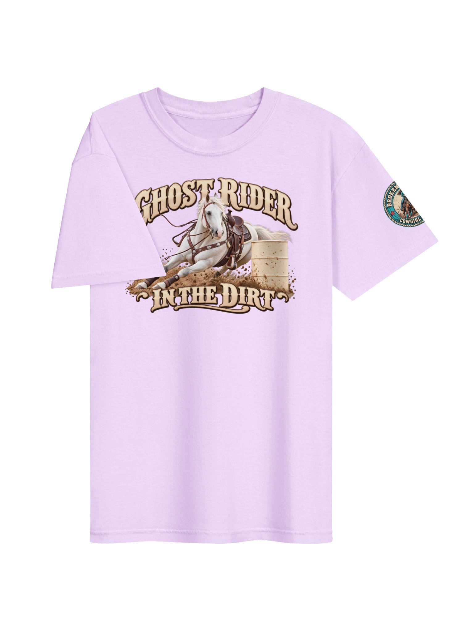 Ghost Rider In The Dirt Barrel Racing T-Shirt | BROKEN RODEO™ product image (220)