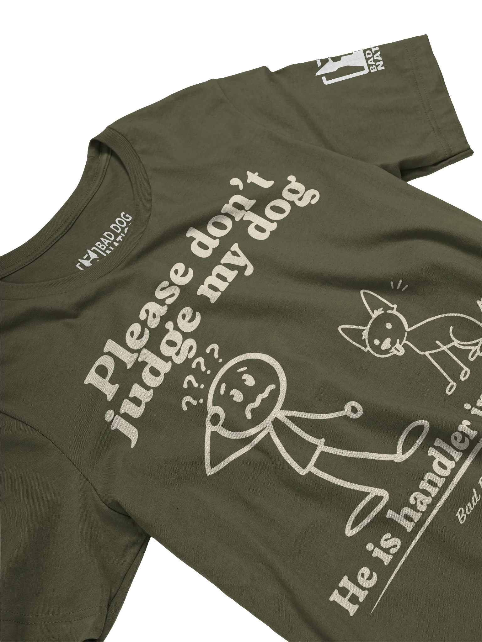 Handler impaired (male dog) - PREMIUM ADULT UNISEX T-SHIRT product image (3)