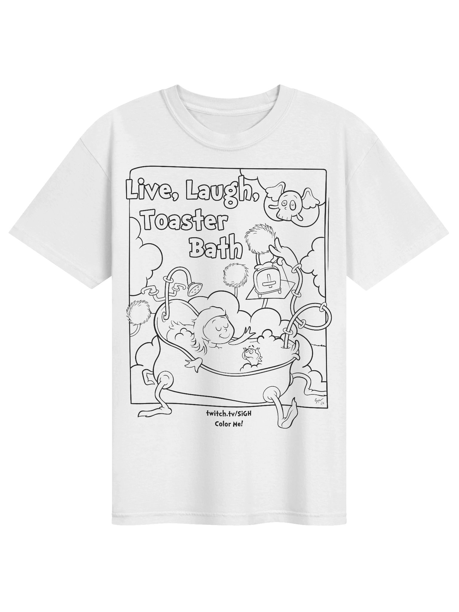Live Laugh Toaster Bath ColorMe Tee product image (1)