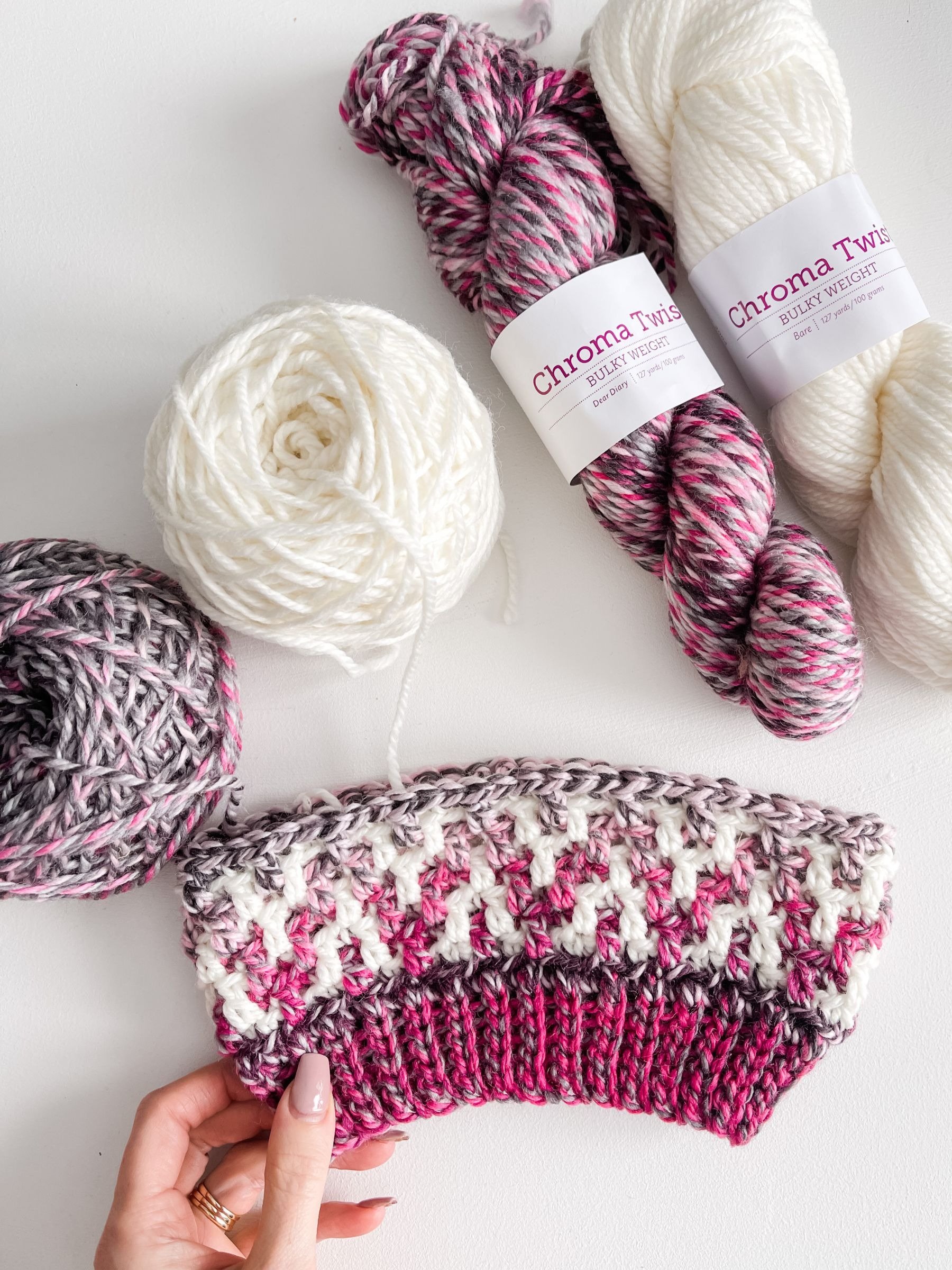 Bulky Mosaic Beanie Crochet Pattern product image (9)