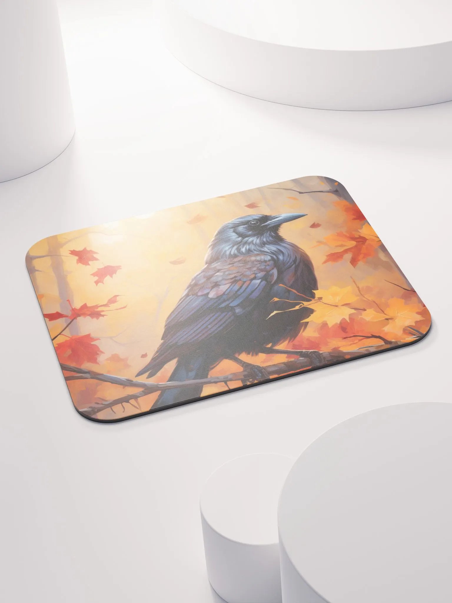 Comfy Desk Mat 🟠 Autumn Bird Scene product image (4)