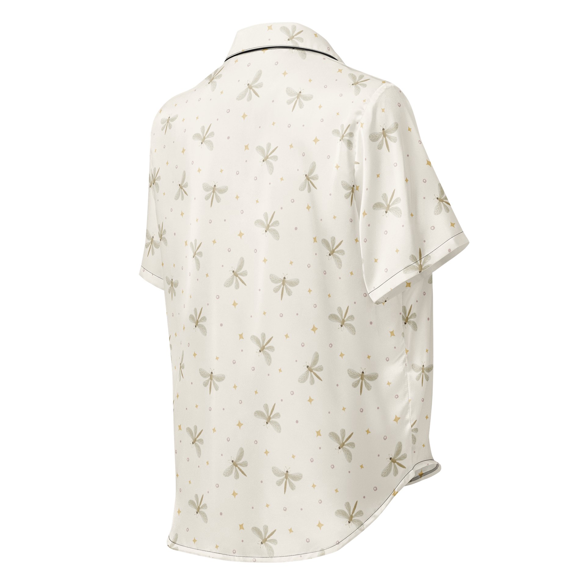 Serene Dragonflies Ladies Short Sleeved Pajama Top product image (2)