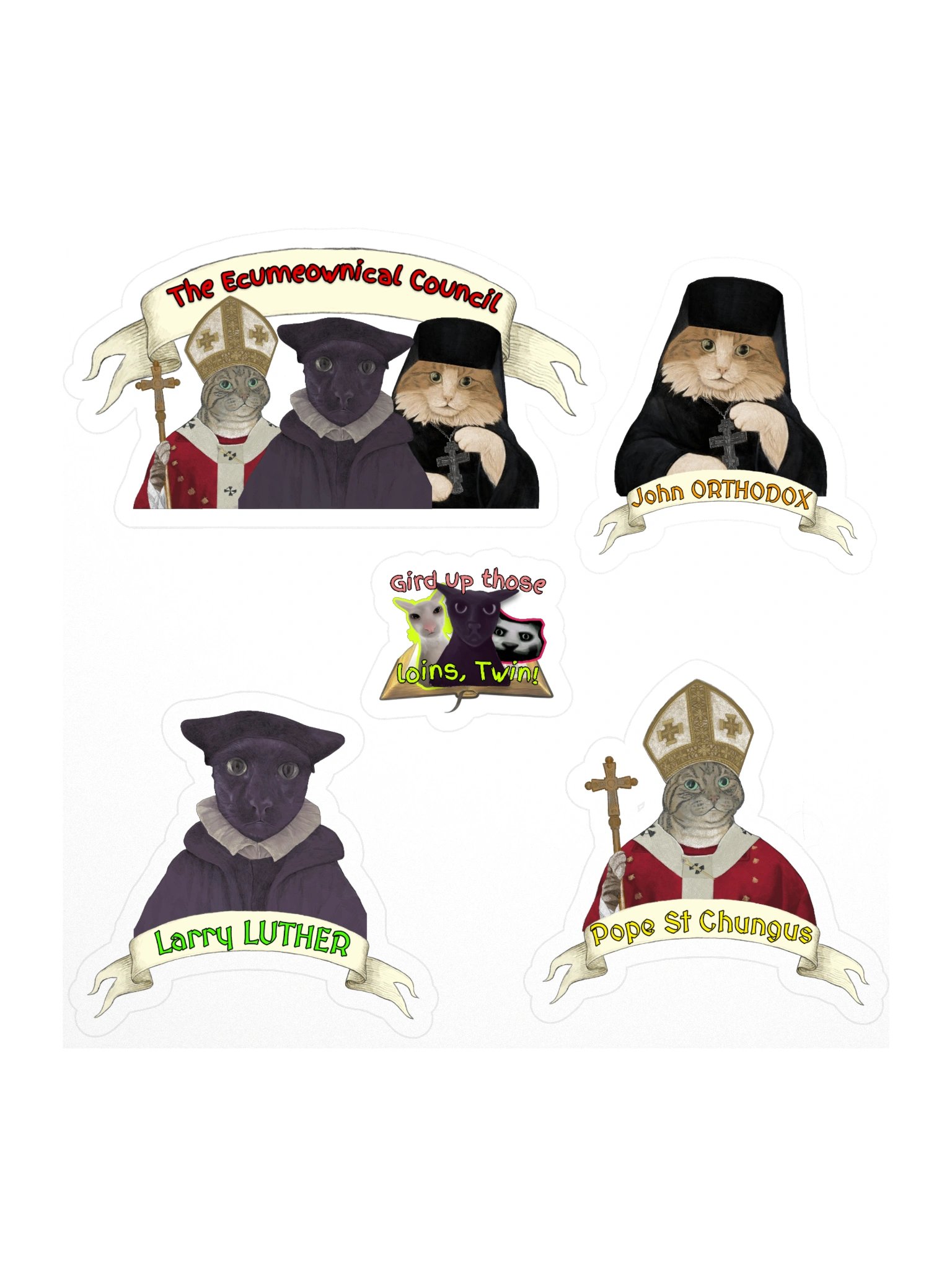 The Ecumeownical sticker set! product image (1)