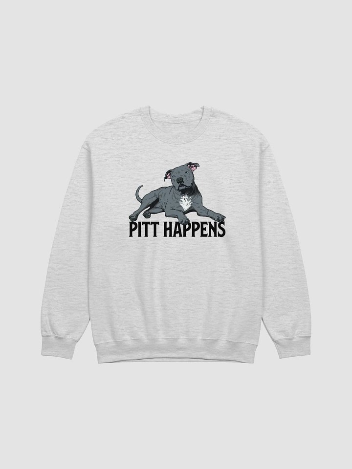 Pitt Happens Sweatshirt of a Pitbull Terrier(Blue) | Funny Shirt for Pittie and Staffy Paw-rents product image (1)