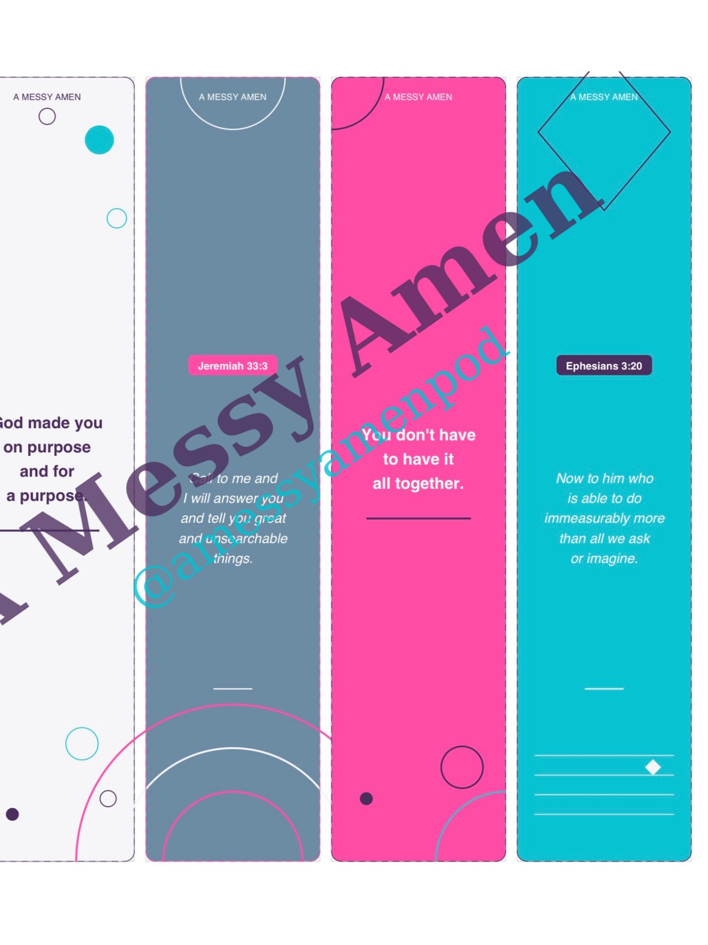 The Bold Set — A Messy Amen Printable Bookmarks product image (2)