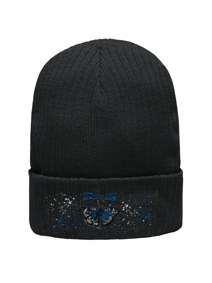Butterfly Ribbed Knit Beanie product image (4)