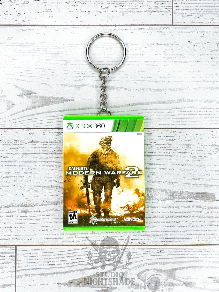 Call of Duty Modern Warfare 2 mini Collectable XBOX 360 video game case keychain product image (1)