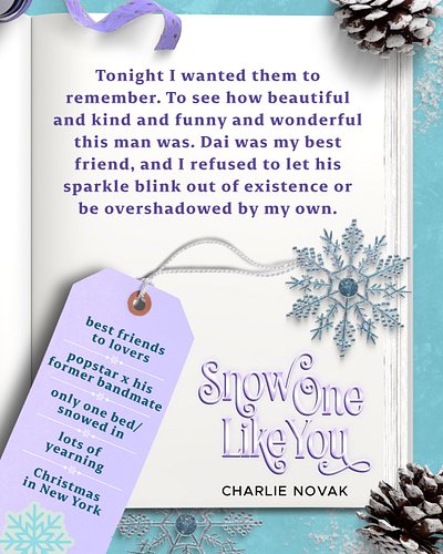 Are you ready for Snow One Like You? ❄️ 🎄

The cover reveal is tomorrow so I'm sharing a sneaky teaser to get you in the mood...