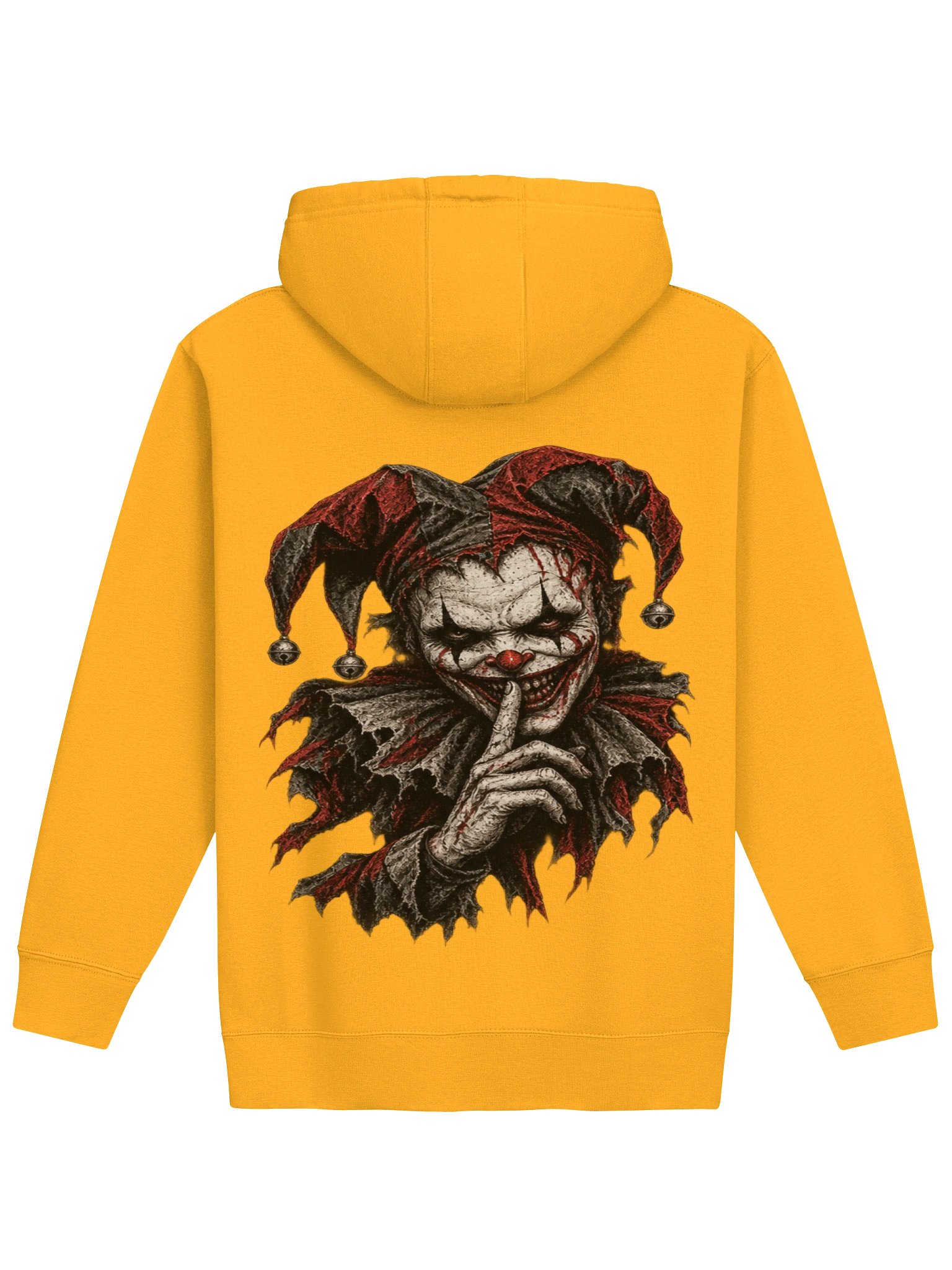 SINISTER HARLEQUIN JESTER GRAPHIC HOODIE | EVIL CLOWN HORROR HOODIE product image (1)