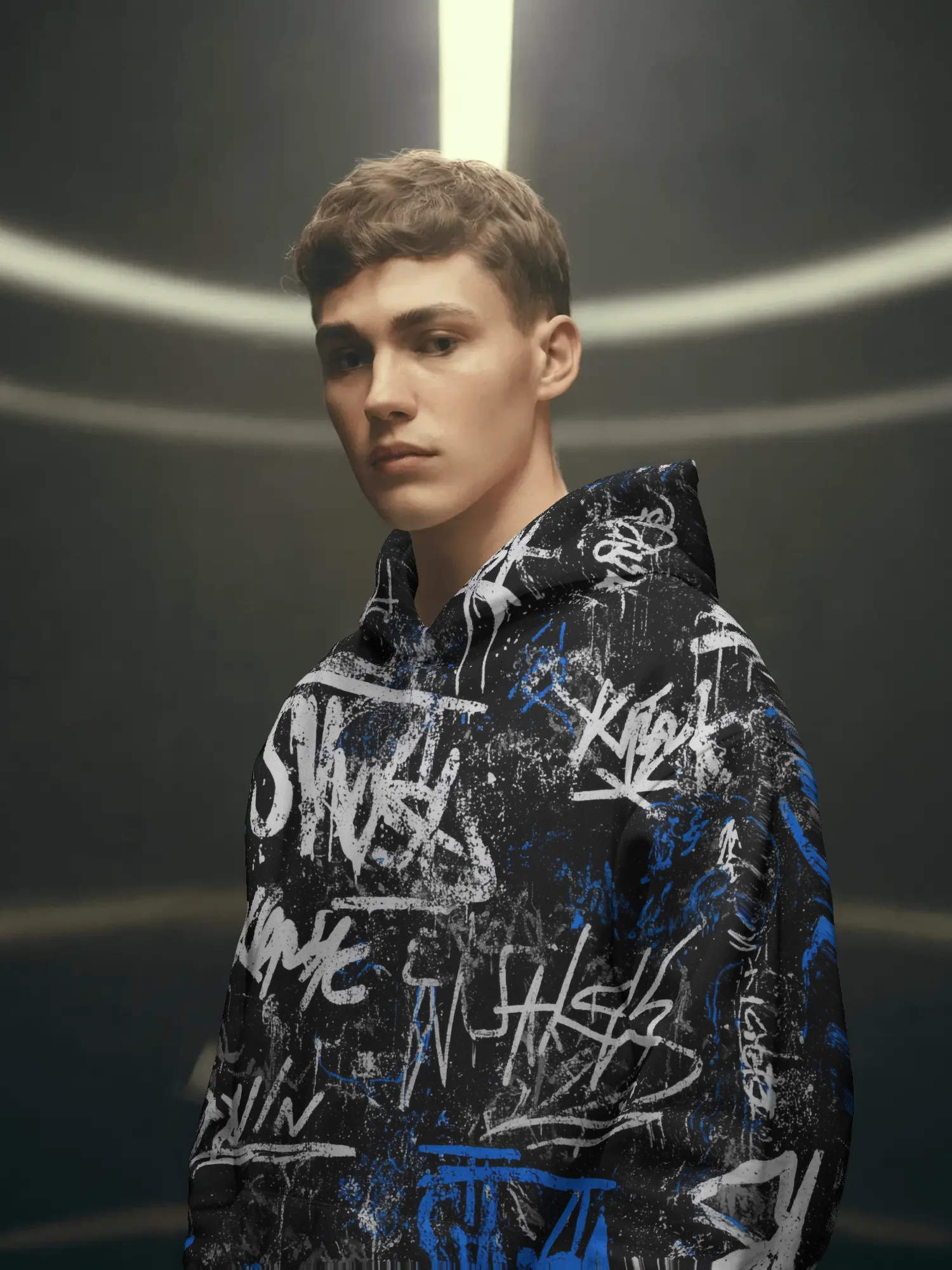 Confidence Cursive – All-Over Print Hoodie product image (5)