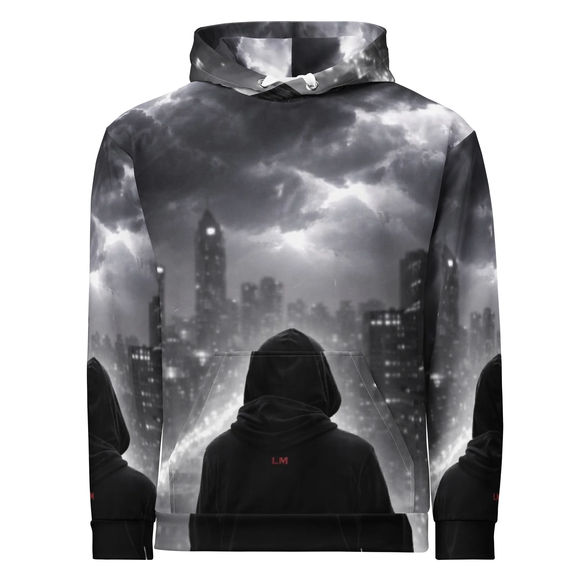 Leopard Mentality Shadow City Hoodie | All-Over Print Streetwear Hoodie product image (8)