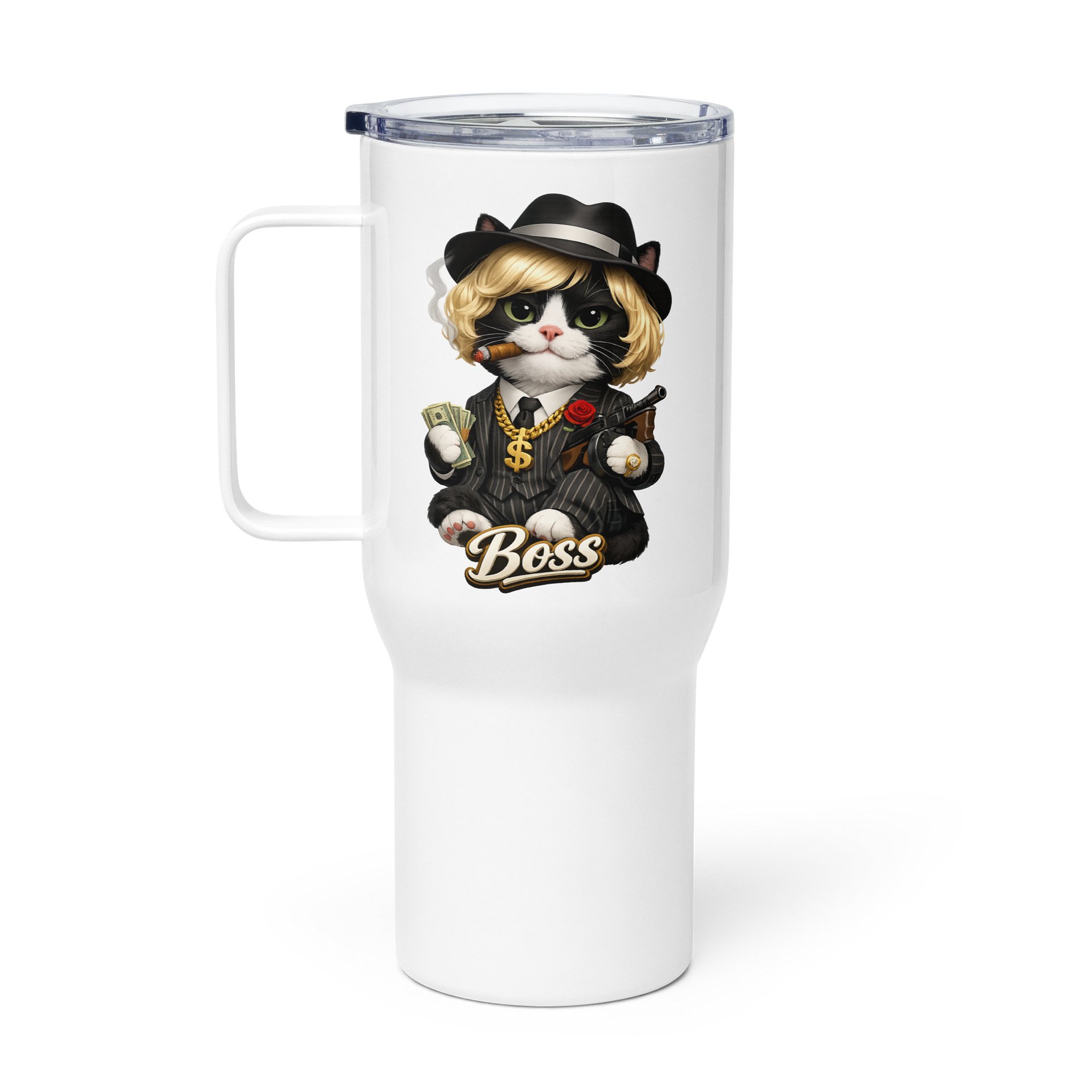 ''Boss'' Travel Mug with a Handle product image (1)