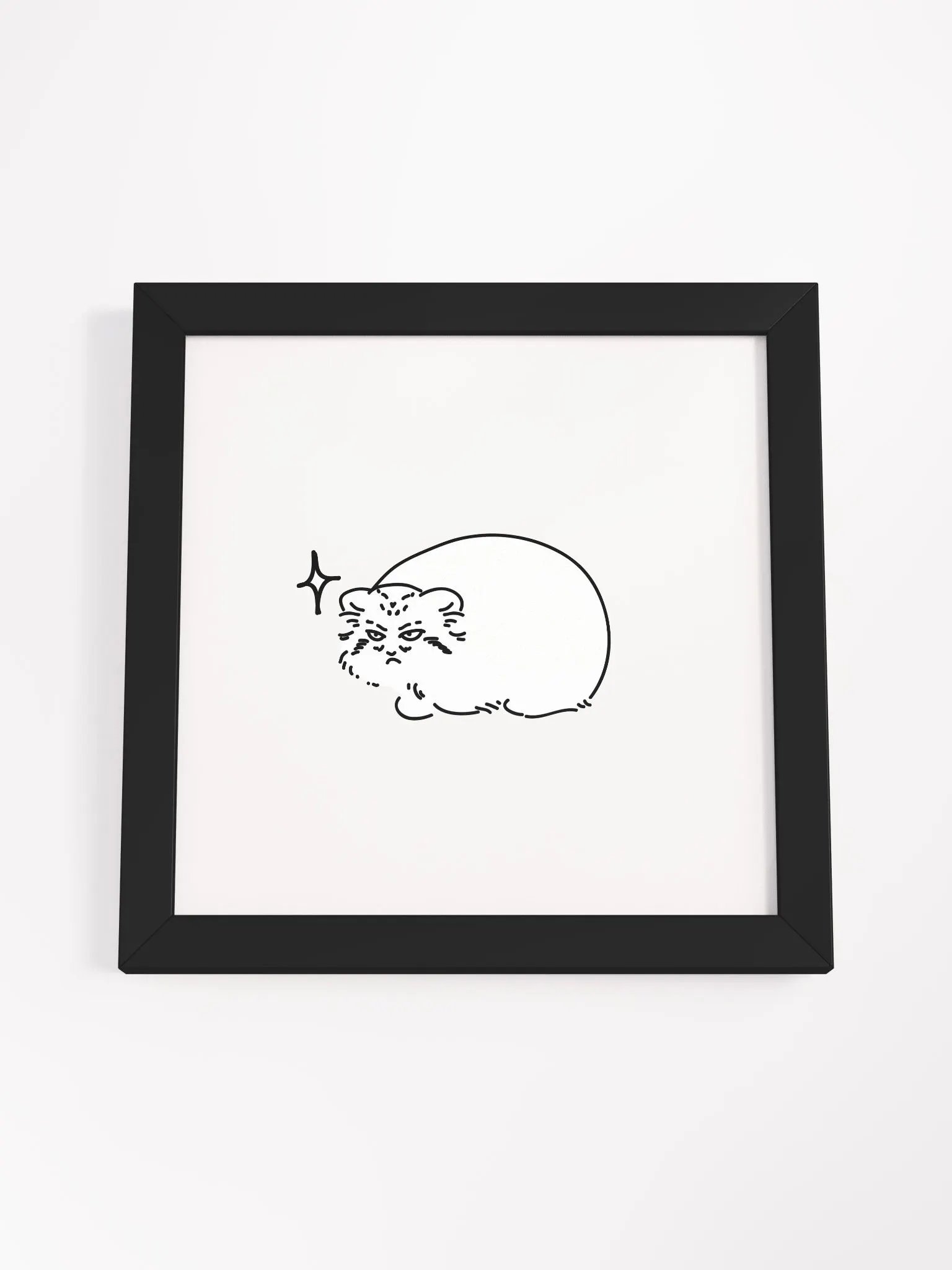 Grumpy Manul - Framed Print product image (12)