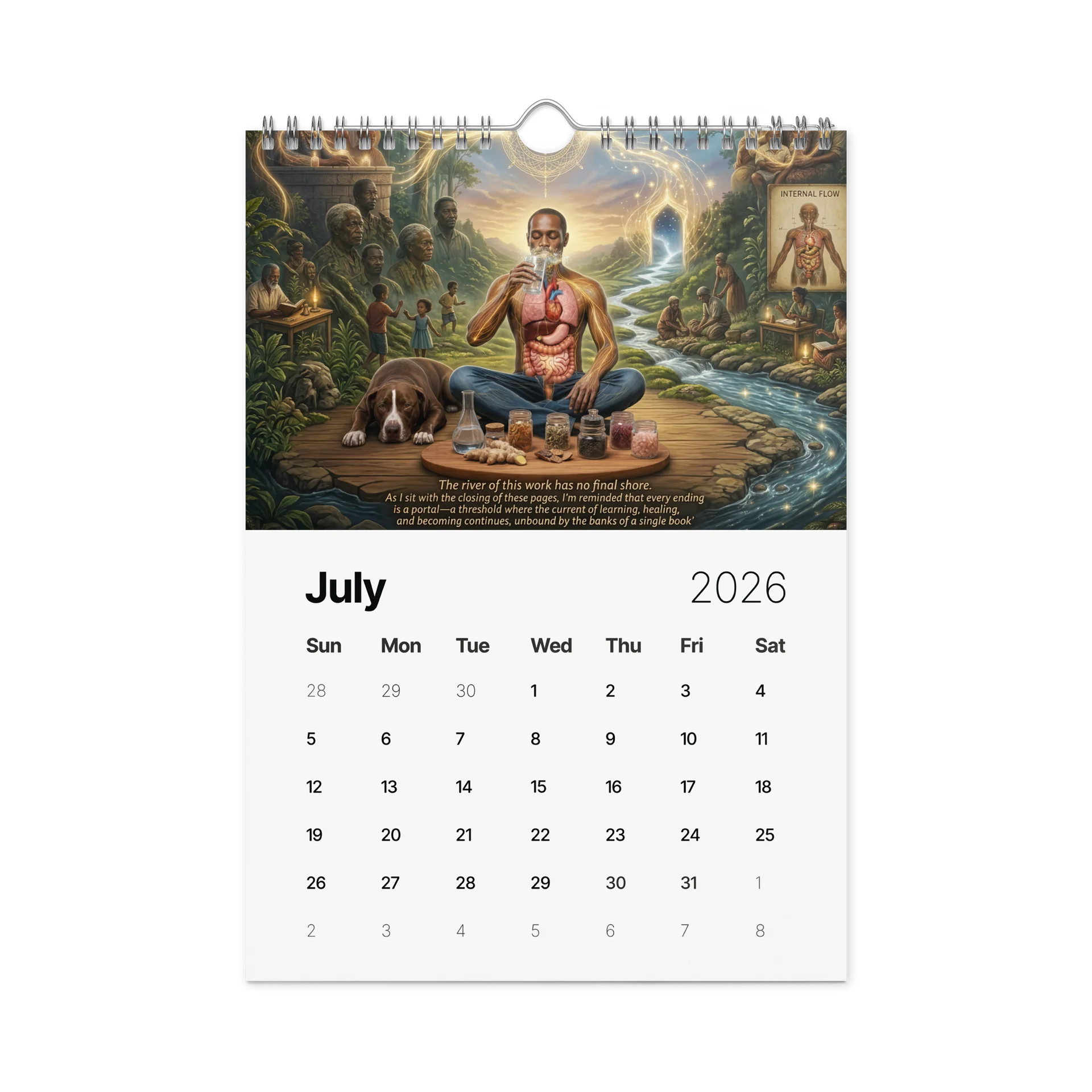 2026 Wellness Apothecary Wall Calendar product image (7)
