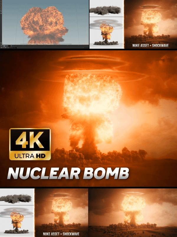 Nuclear Bomb Atomic Bomb Asset And After Effects Compositing Project ...