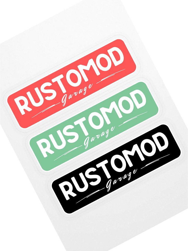 Rustomod Garage Logo Sticker Sheet product image (1)