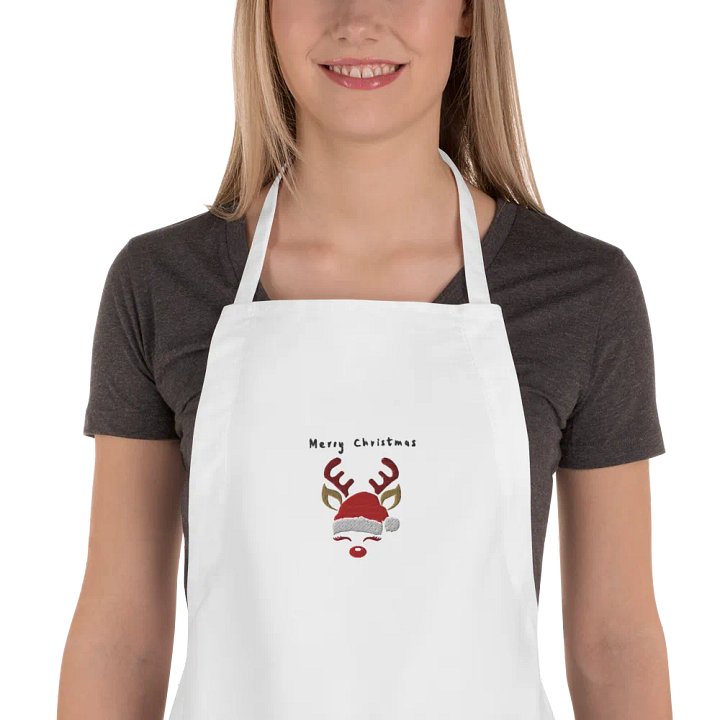 Festive Reindeer Chef Apron product image (1)
