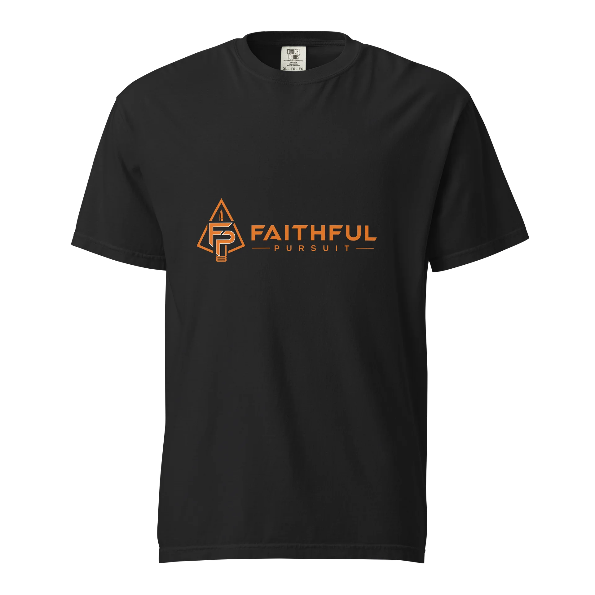 Faithful Pursuit Signature Tee – Black/Orange – Black