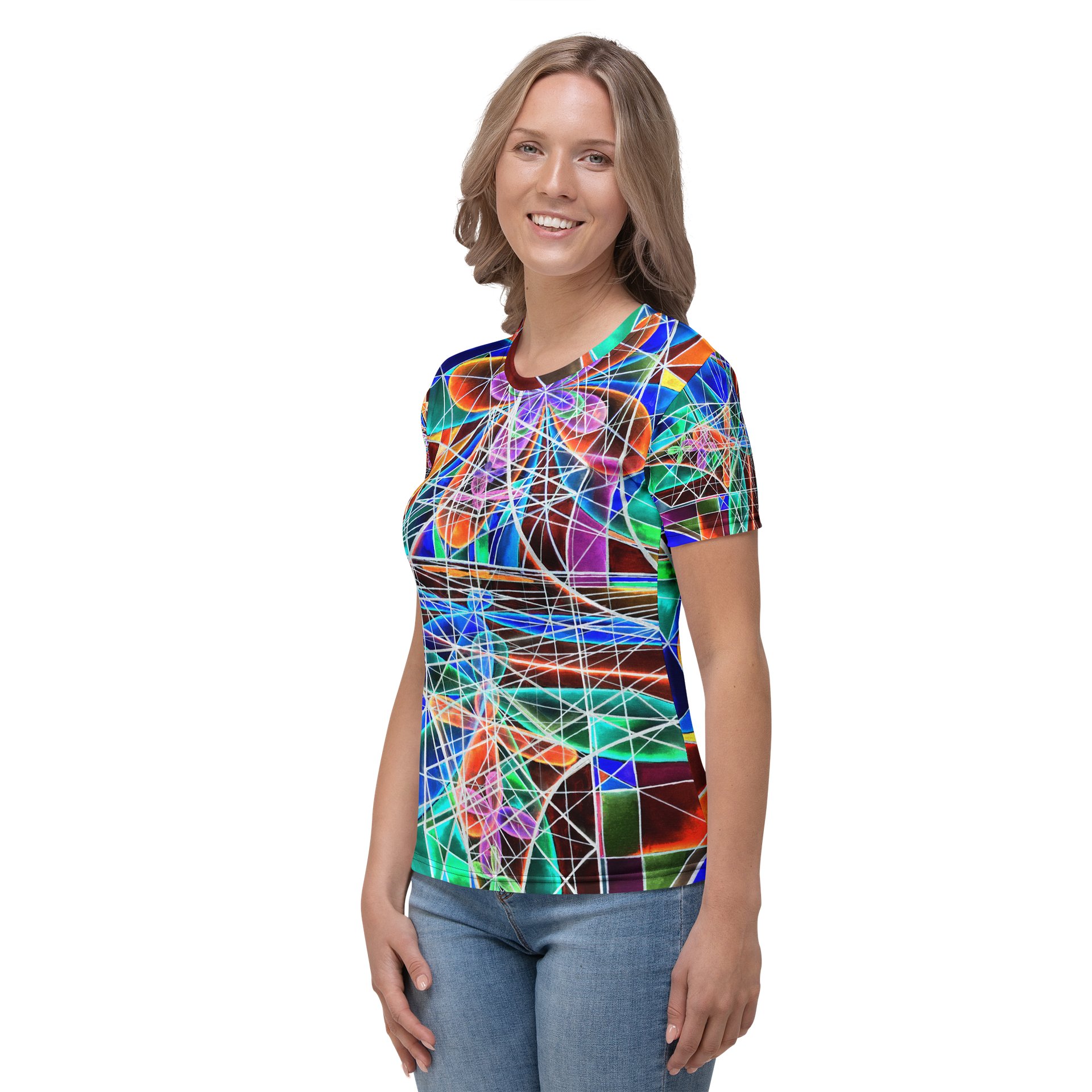 Cathedral of Math - Geometric Negative Art Women's Crew Neck T-Shirt product image (1)