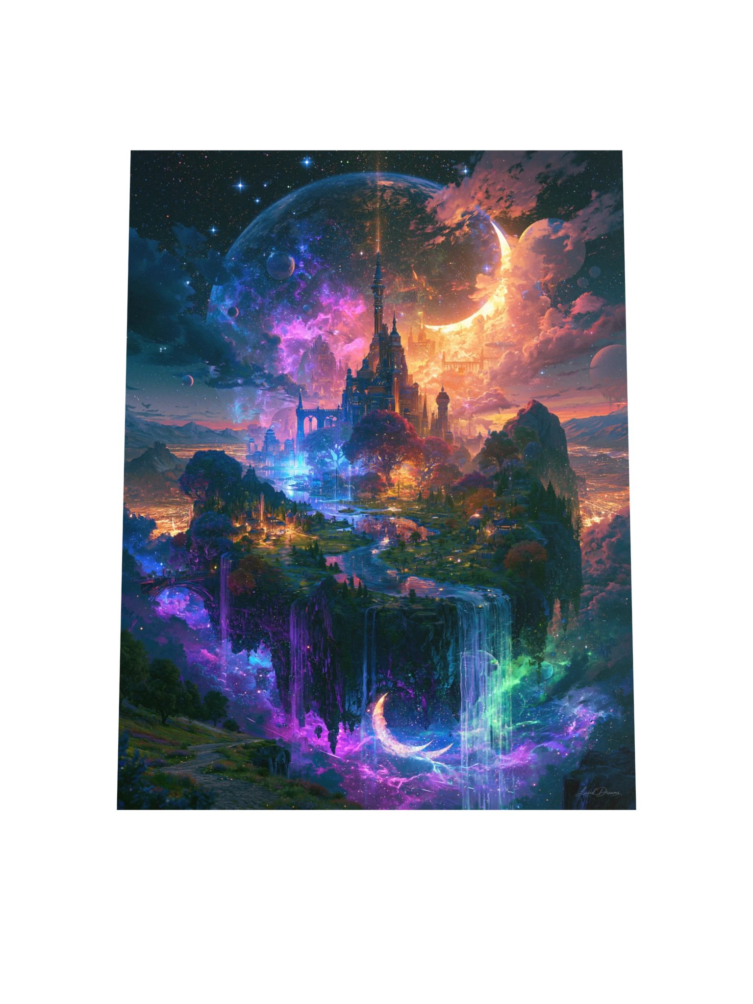 Floating Castle Art Print — Celestial Island Castle product image (8)