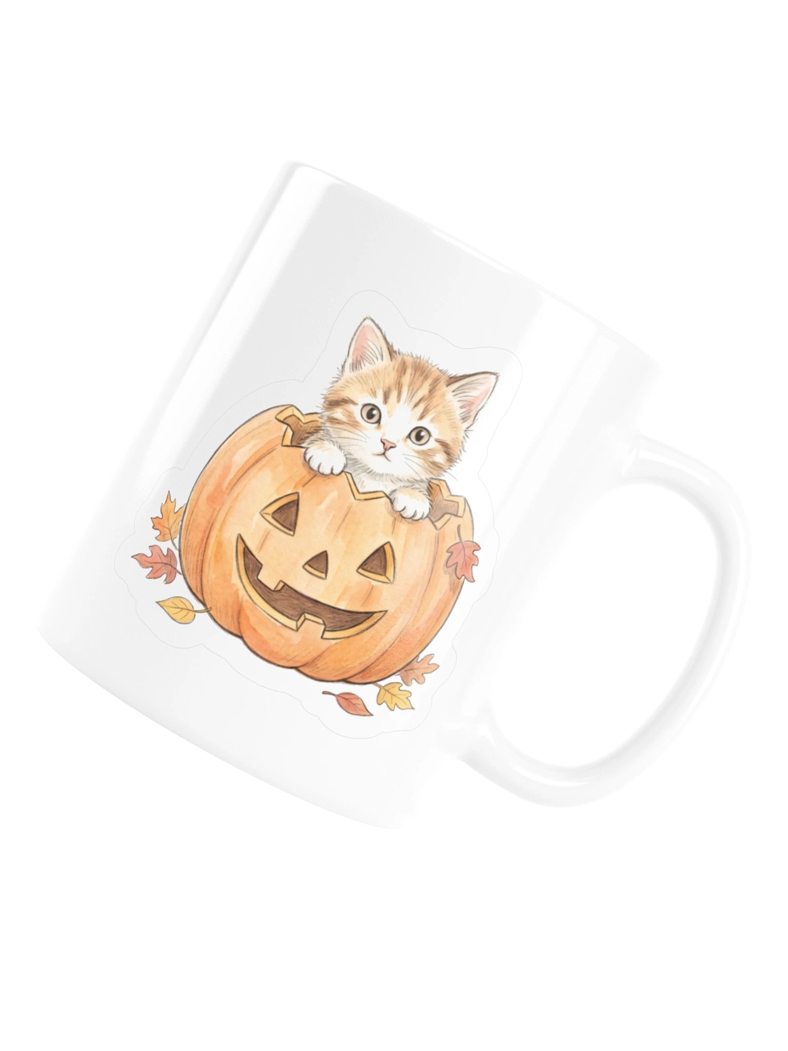 Pumpkin Peek Kitten Mug product image (6)