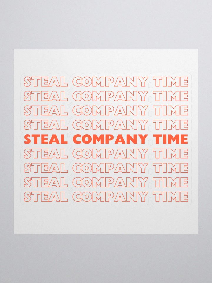 Steal Company Time logo sticker product image (1)