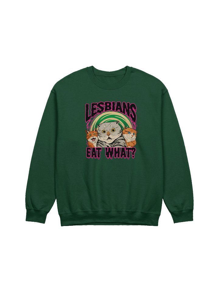 Funny "LESBIANS EAT WHAT" Crewneck Sweatshirt product image (5)